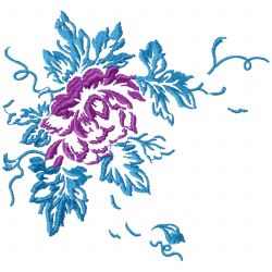 Flowers And Tree Embroidery Design 4